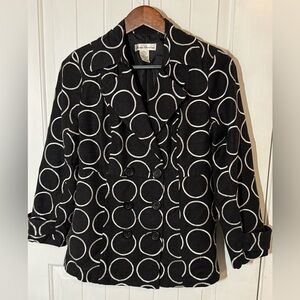 Marisa Christina Black and White Circle Blazer